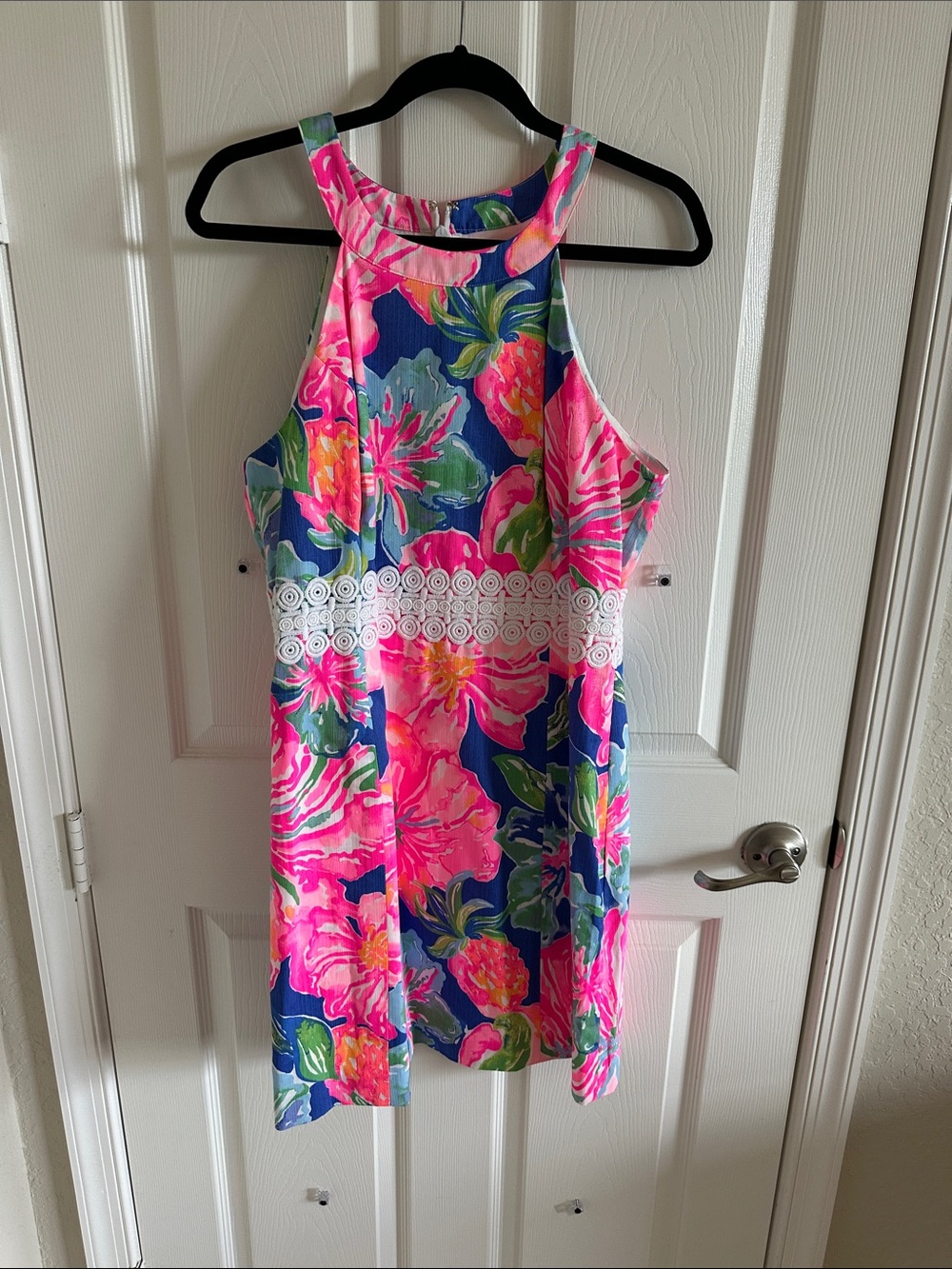 Lilly Pulitzer Pink and Blue Floral Halter Dress